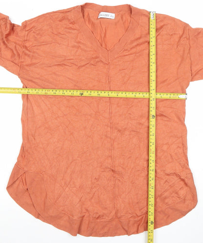 Womens UK Size S Gallery Orange Basic Blouse