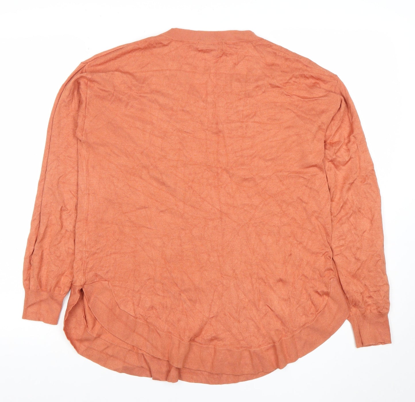 Womens UK Size S Gallery Orange Basic Blouse