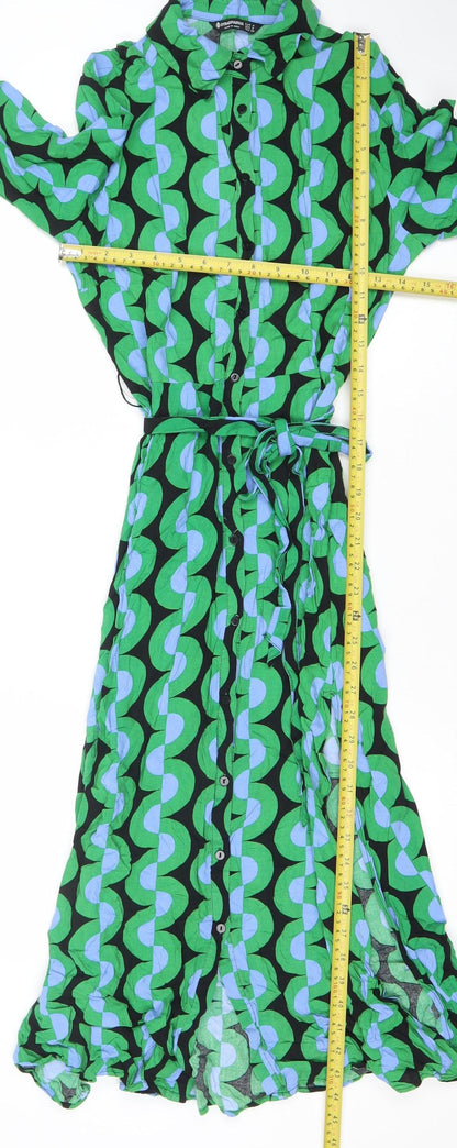 Womens UK Size XS Stradivarius Shirt Dress