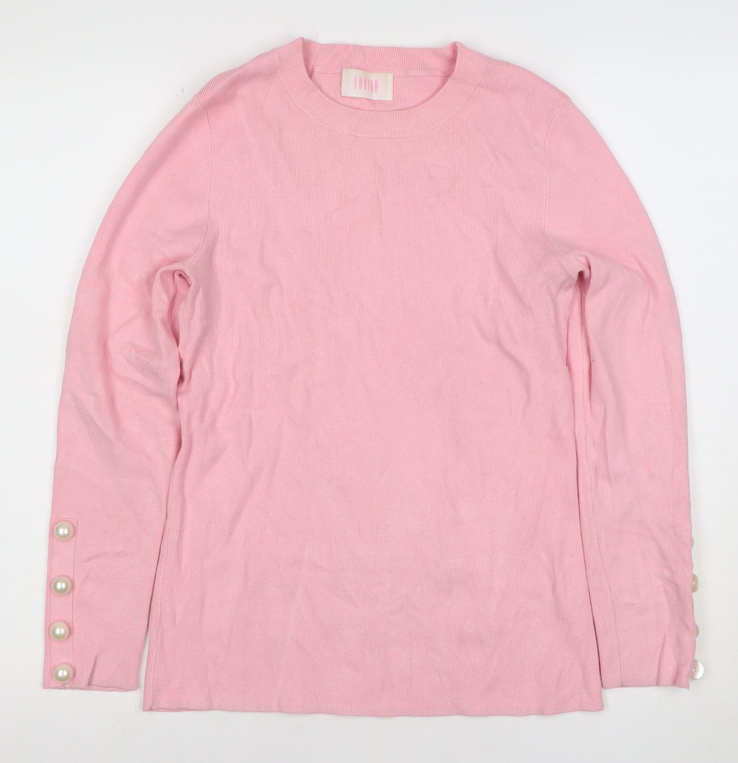 Womens UK Size 10 Savida Pink Pullover Jumper