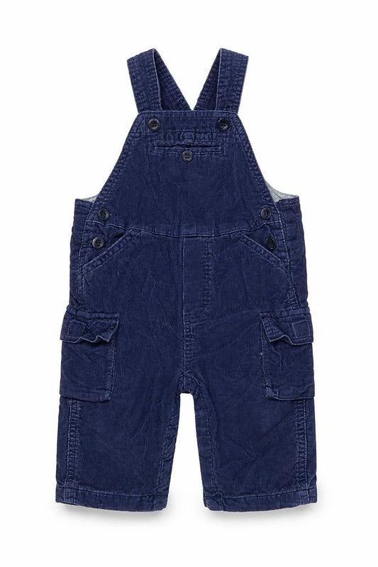 Baby GAP Blue Corduroy Lined Dungarees 6-9 Months Unisex