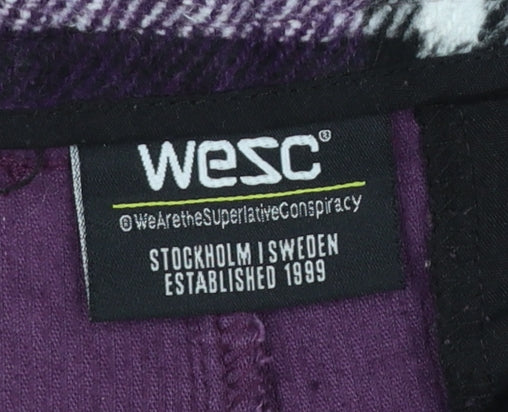 Mens UK Size M WeSC Regular Fit Cargo Purple Trousers