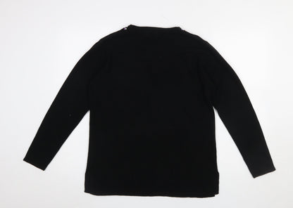 Womens UK Size 14-16 Said Woman Black Pullover Jumper