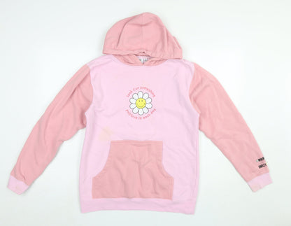 Womens UK Size S BSR by Samiir Iryan Pink Pullover Hoodie