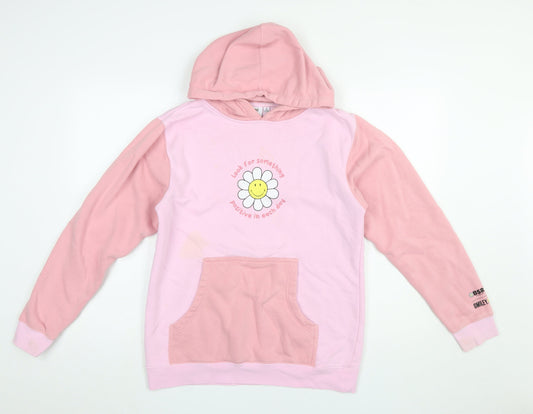 Womens UK Size S BSR by Samiir Iryan Pink Pullover Hoodie
