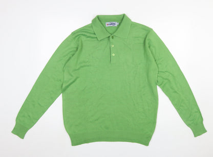 Mens UK Size L X-Aspex Green Pullover Jumper