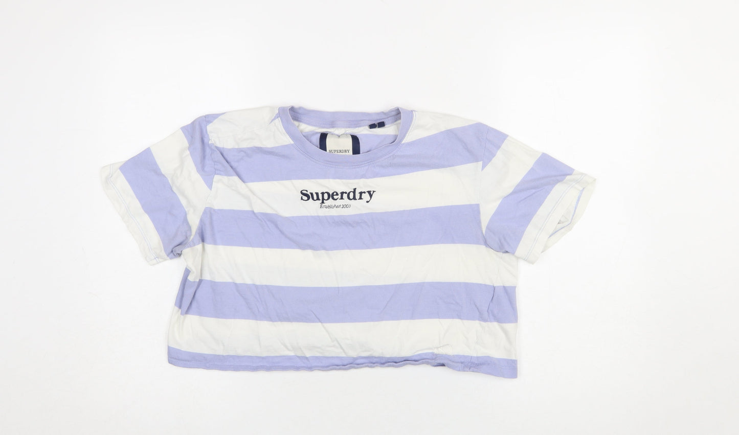 Womens UK Size 8 Superdry Multicoloured Cropped T-Shirt