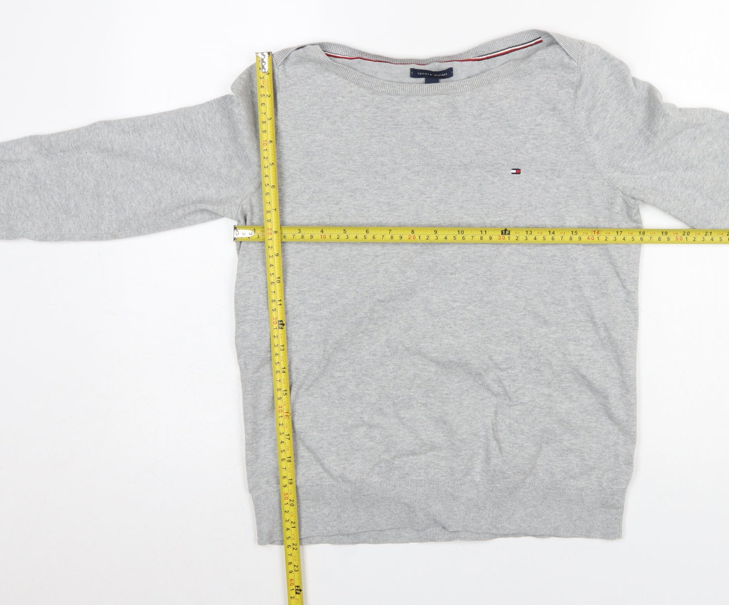 Mens UK Size M Tommy Hilfiger Grey Pullover Jumper