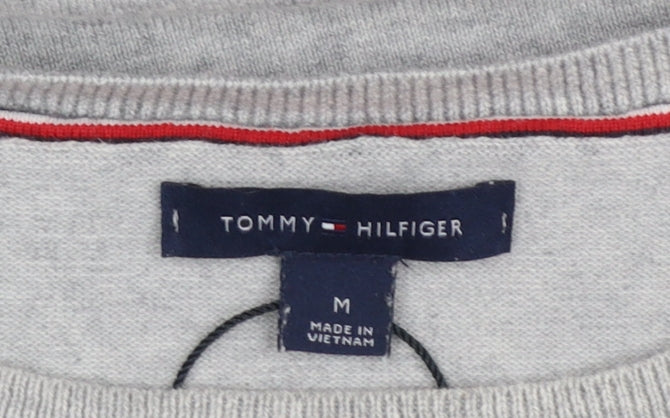 Mens UK Size M Tommy Hilfiger Grey Pullover Jumper