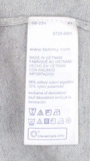 Mens UK Size M Tommy Hilfiger Grey Pullover Jumper