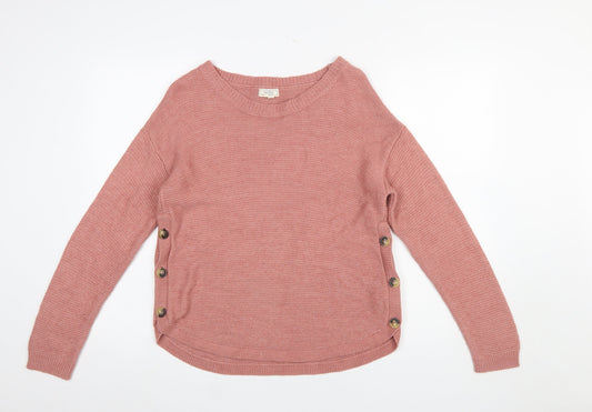 Womens UK Size 10 Fat Face Pink Pullover Jumper