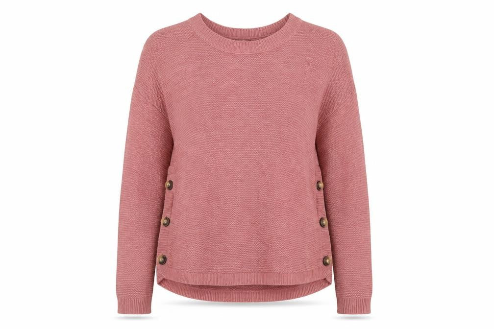 Womens UK Size 10 Fat Face Pink Pullover Jumper