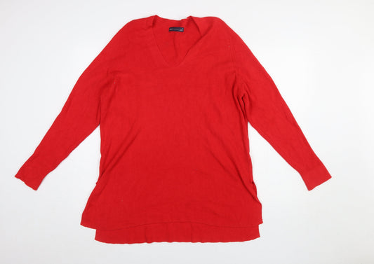 Womens UK Size 18 Marks and Spencer Red Pullover Jumper
