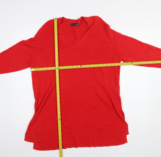 Womens UK Size 18 Marks and Spencer Red Pullover Jumper