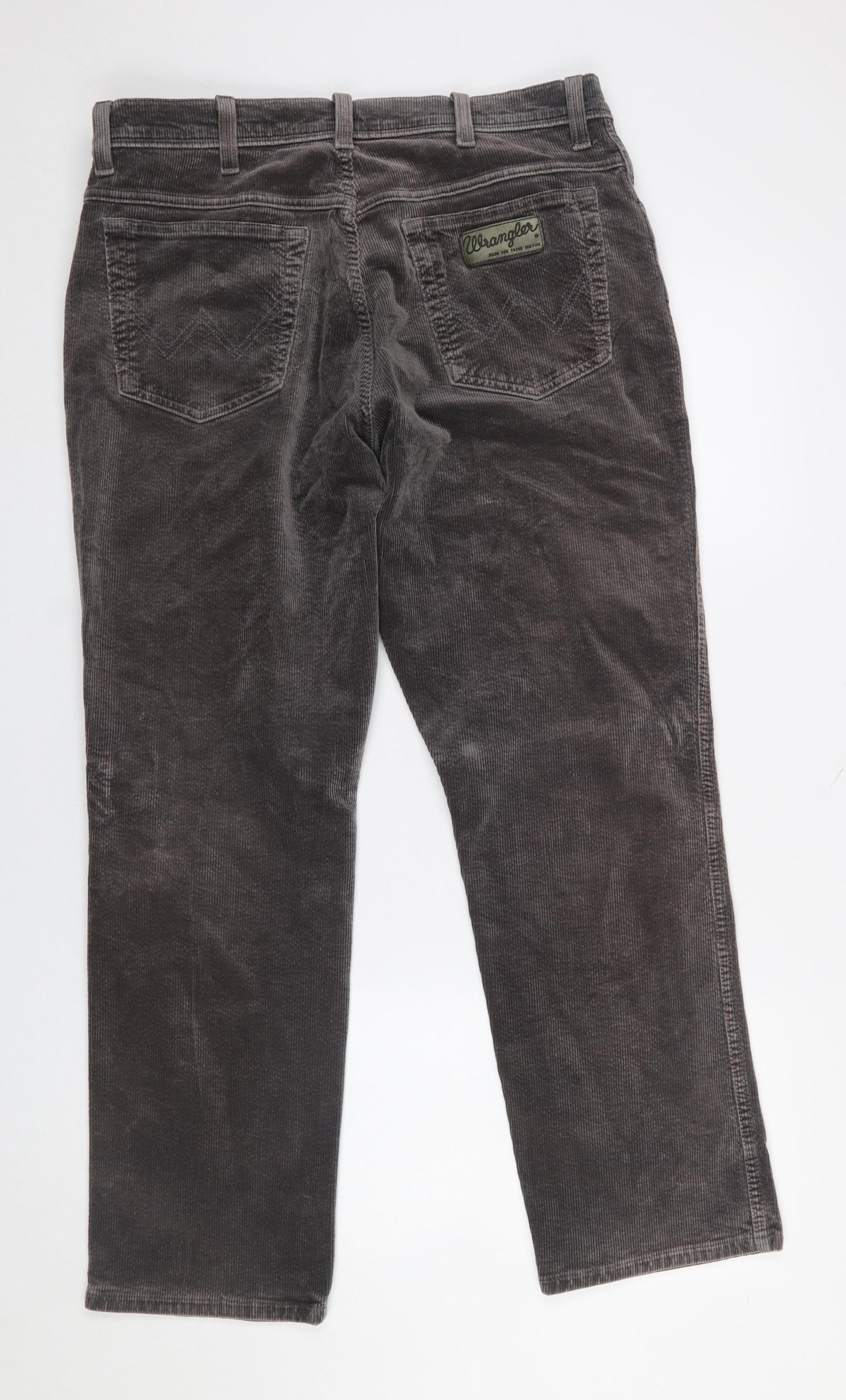 Mens UK Size 36 Wrangler Regular Fit Casual Grey Trousers