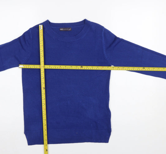 Womens UK Size 10 Marks and Spencer Blue Pullover Jumper