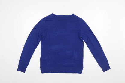 Womens UK Size 10 Marks and Spencer Blue Pullover Jumper