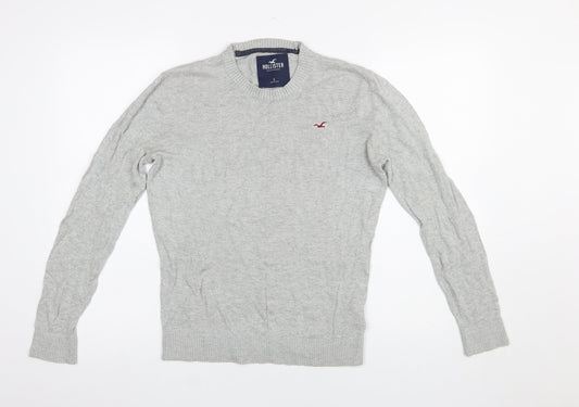 Mens UK Size S Hollister Grey Pullover Jumper