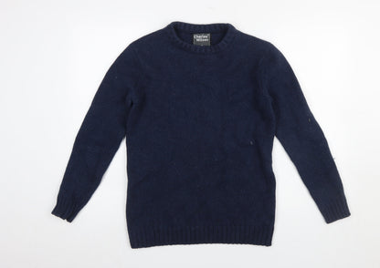 Mens UK Size S Charles Wilson Blue Pullover Jumper