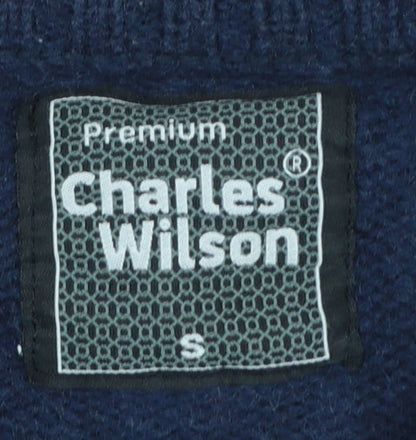 Mens UK Size S Charles Wilson Blue Pullover Jumper