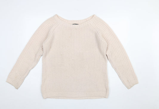 Womens UK Size L Colours of The World Beige Pullover Jumper