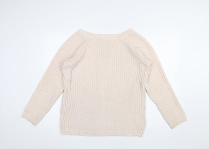 Womens UK Size L Colours of The World Beige Pullover Jumper