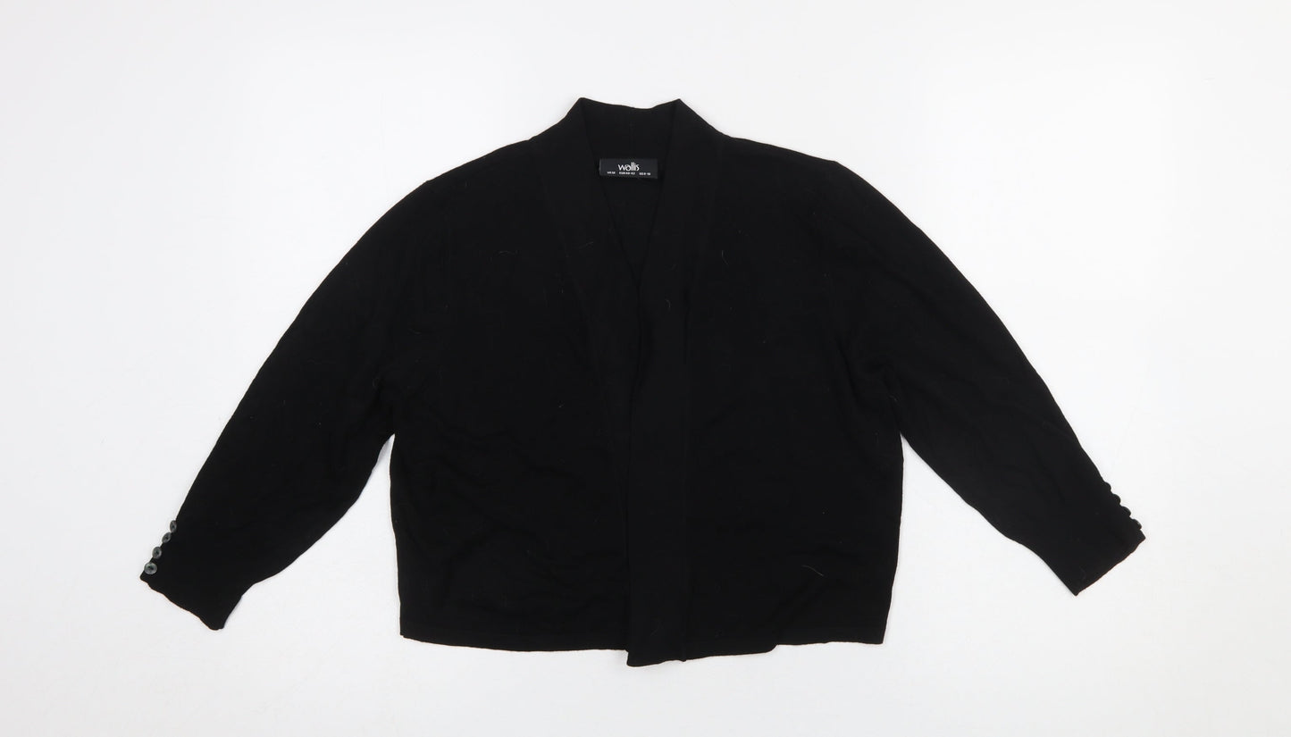 Womens UK Size M Wallis Black Cardigan Jumper