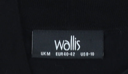 Womens UK Size M Wallis Black Cardigan Jumper