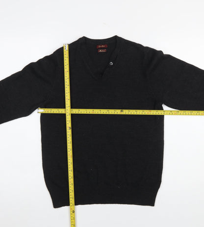 Mens UK Size M River Island Black Pullover Jumper