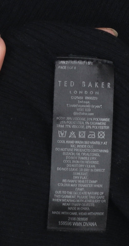 Womens UK Size 10 Ted Baker Black Pullover Jumper