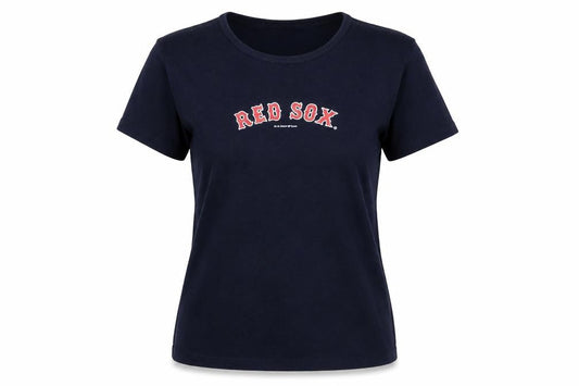 5th & Ocean Women's Blue Red Sox T-Shirt Size M Short Sleeve Cotton