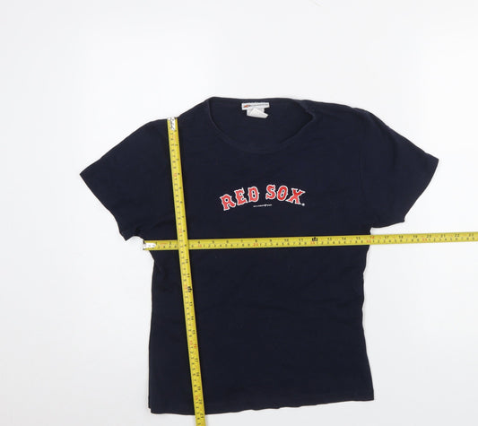 5th & Ocean Women's Blue Red Sox T-Shirt Size M Short Sleeve Cotton