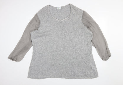 Womens UK Size 26 No Secret Grey Pullover Jumper