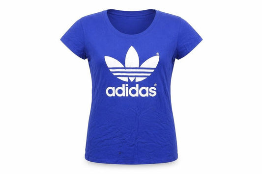 Front view of Adidas women’s blue xl short sleeve sports t-shirt