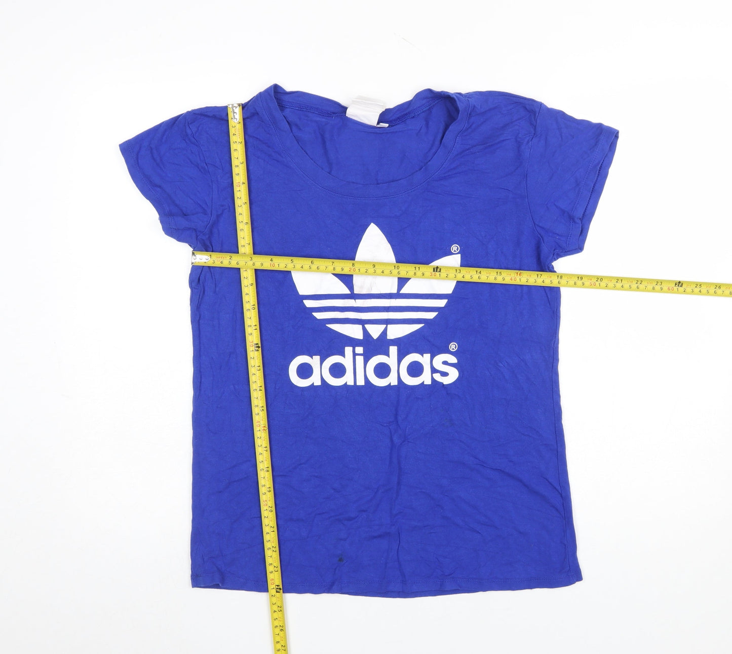 Womens UK Size XL adidas Blue Basic T-Shirt