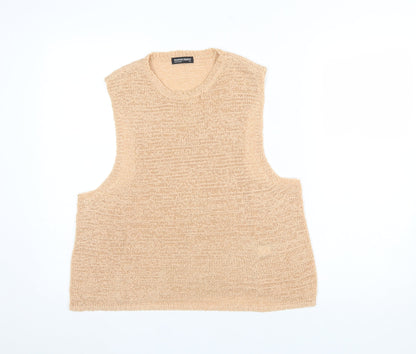 Womens UK Size M American Apparel Beige Vest Jumper
