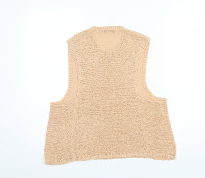 Womens UK Size M American Apparel Beige Vest Jumper