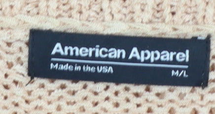 Womens UK Size M American Apparel Beige Vest Jumper