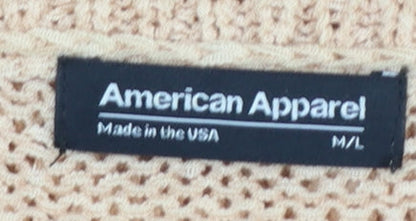Womens UK Size M American Apparel Beige Vest Jumper