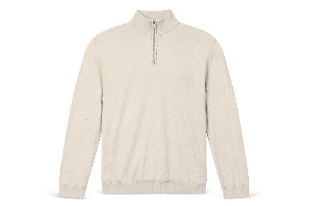Mens UK Size M Topman Beige Full Zip Jumper
