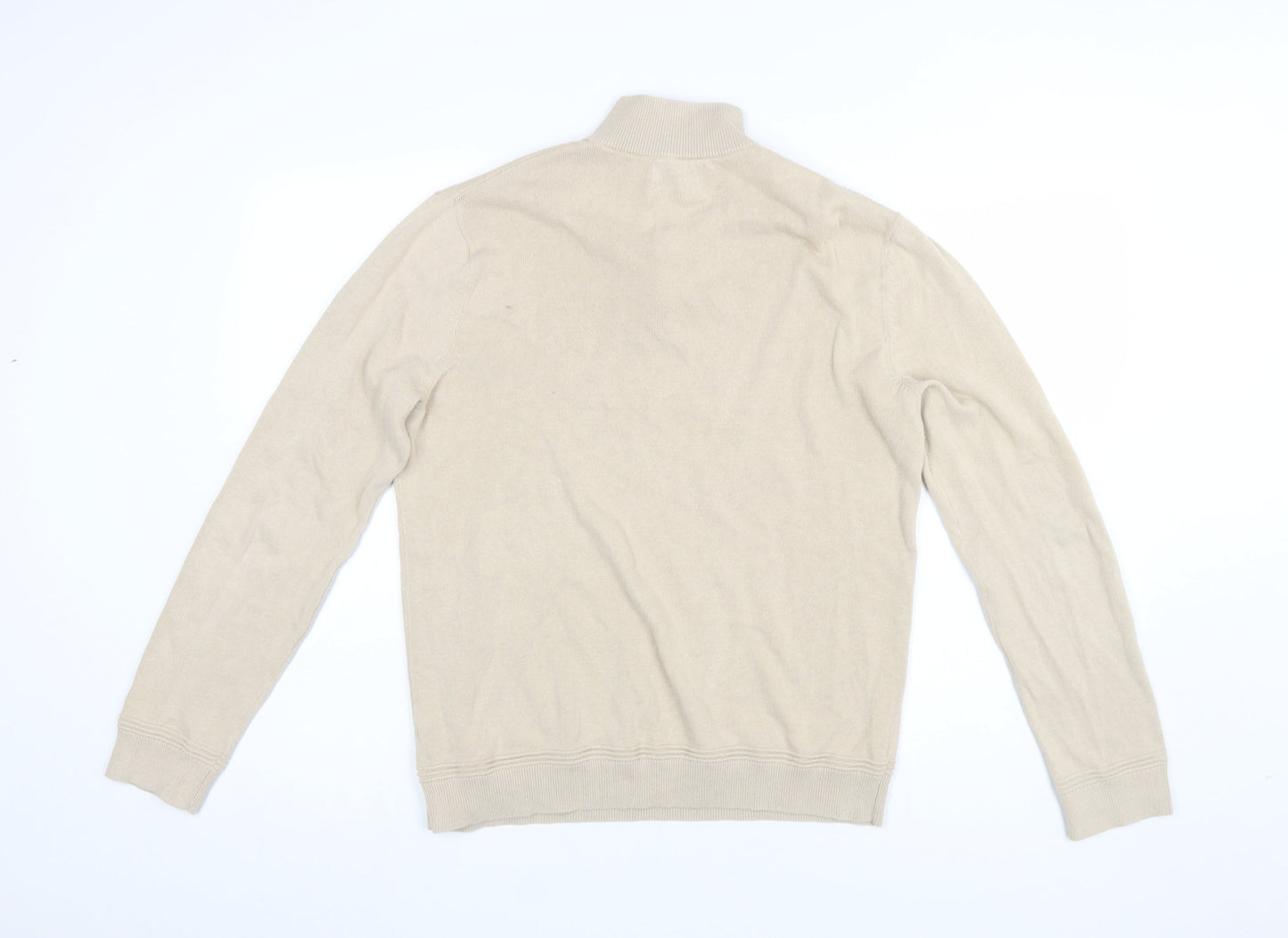 Mens UK Size M Topman Beige Full Zip Jumper