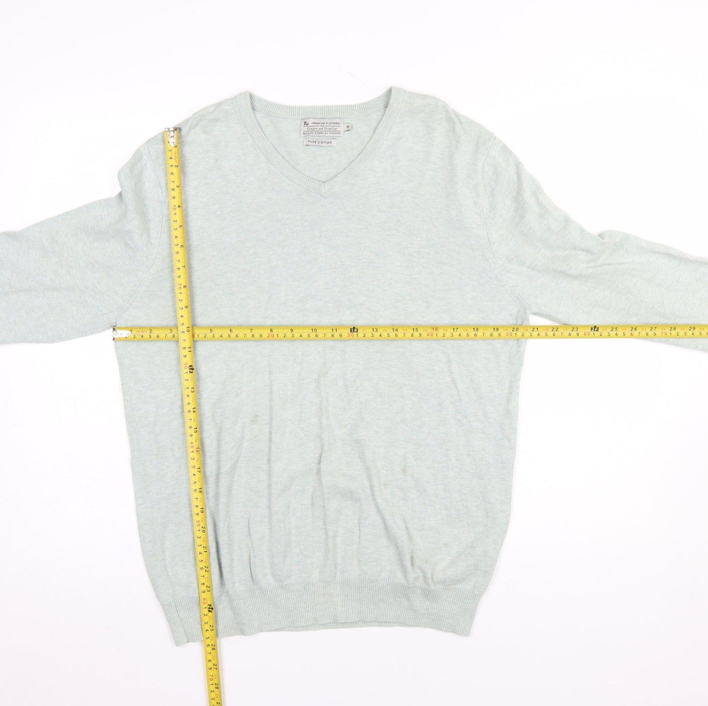 Mens UK Size M TU Grey Pullover Jumper