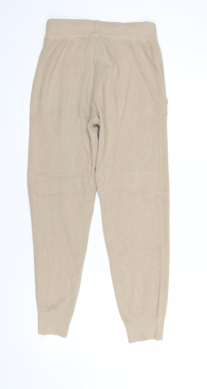 Womens UK Size S New Look Regular Fit Jogger Beige Trousers
