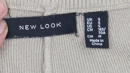 Womens UK Size S New Look Regular Fit Jogger Beige Trousers
