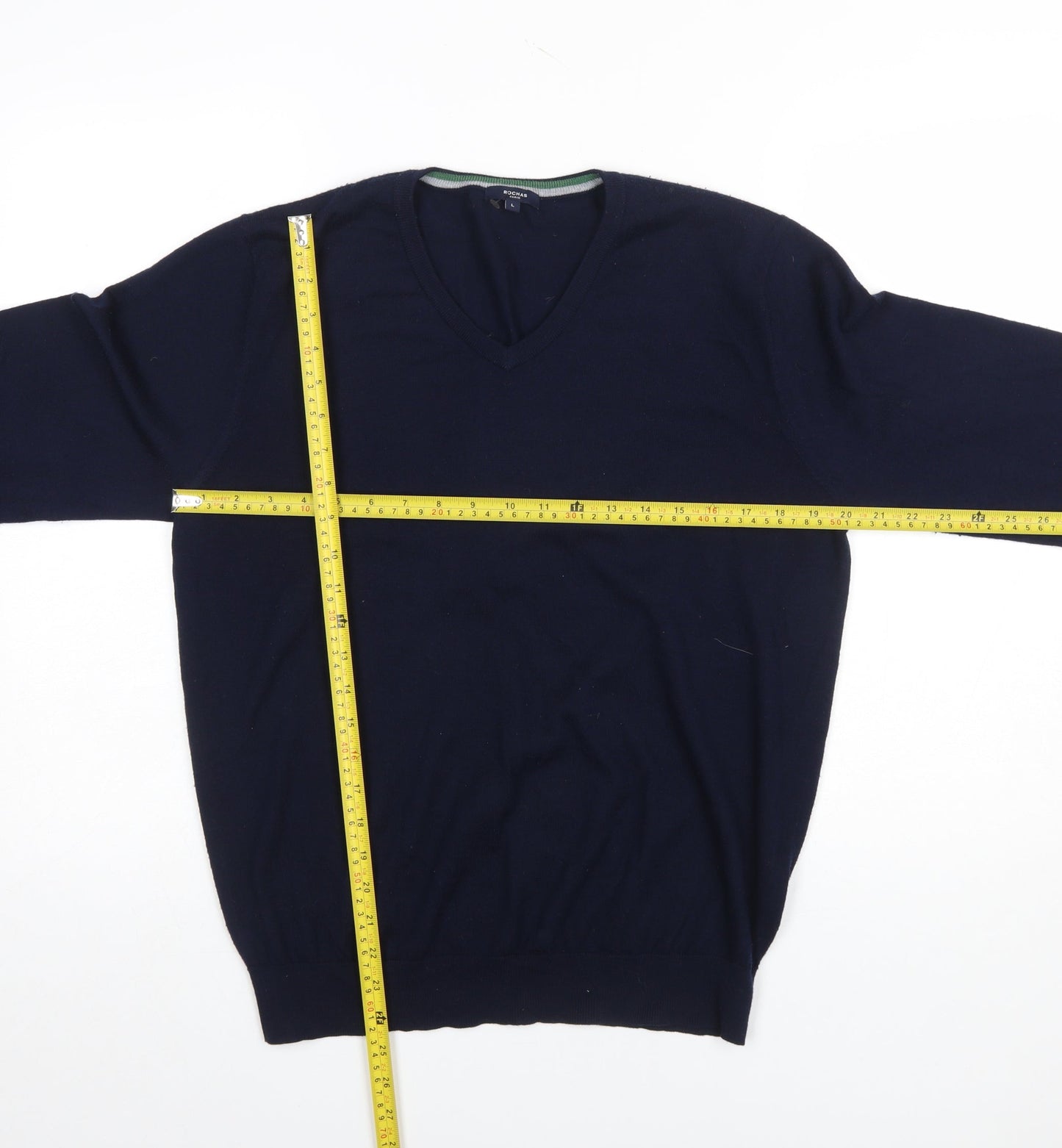 Mens UK Size L Rochas Paris Blue Pullover Jumper