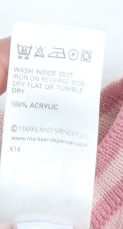 Womens UK Size 18 Marks and Spencer Pink Cardigan Jumper