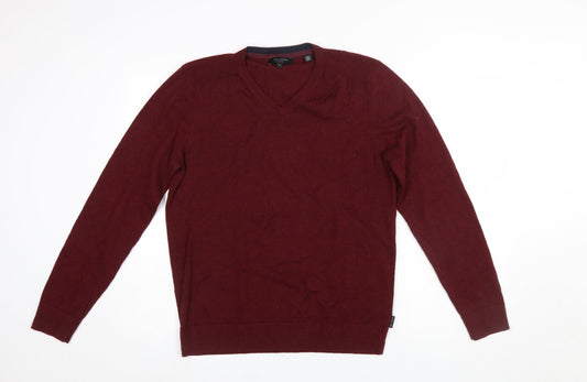 Mens UK Size L Ted Baker Red Pullover Jumper