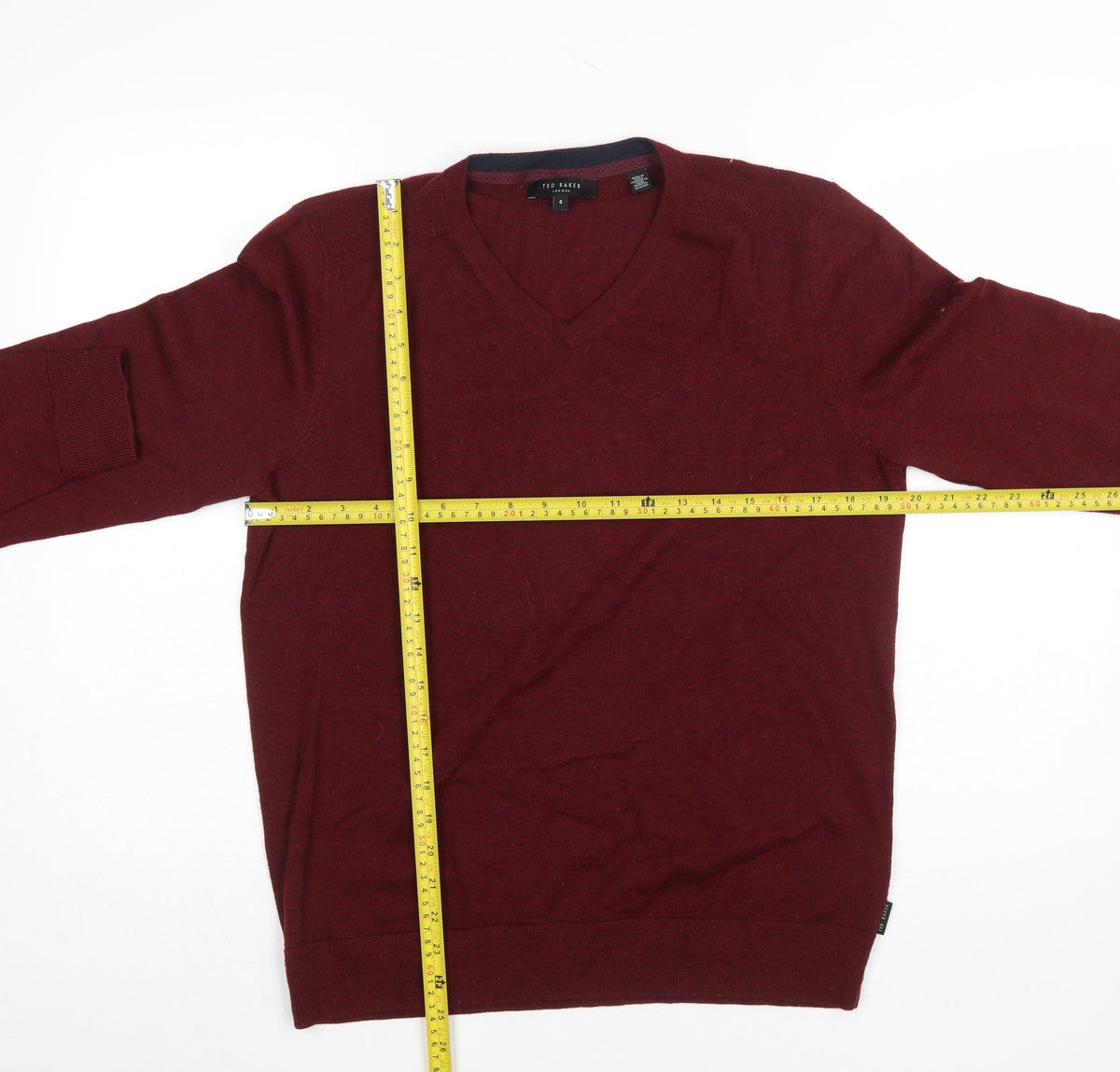 Mens UK Size L Ted Baker Red Pullover Jumper