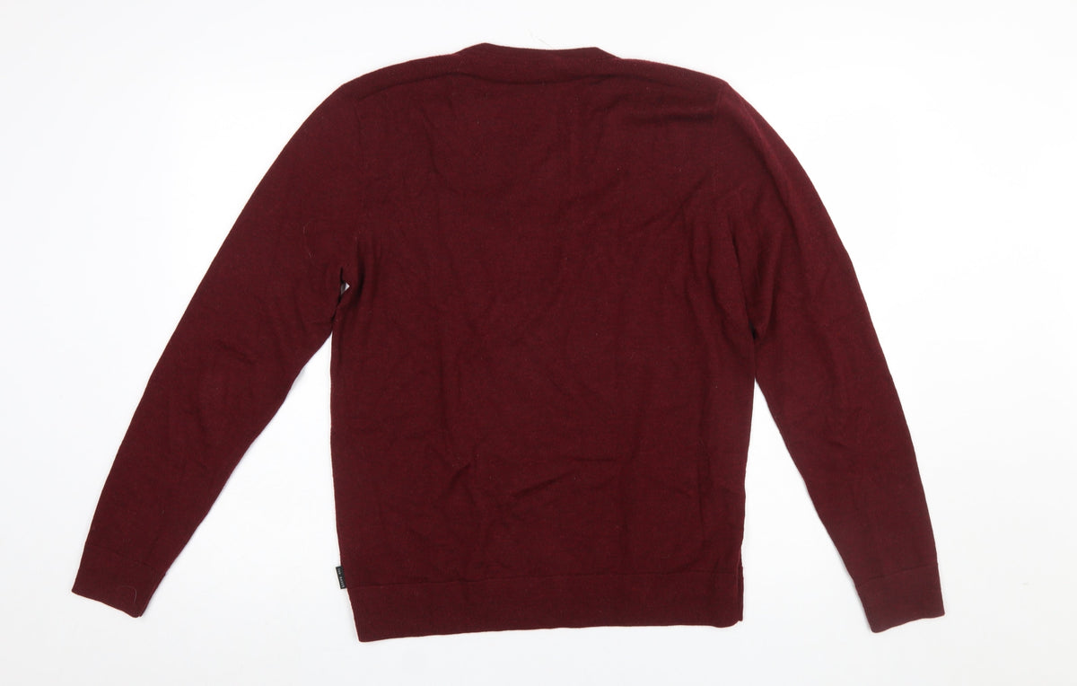 Mens UK Size L Ted Baker Red Pullover Jumper