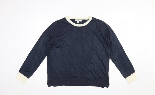 Womens UK Size 14 Marks and Spencer Blue Pullover Jumper